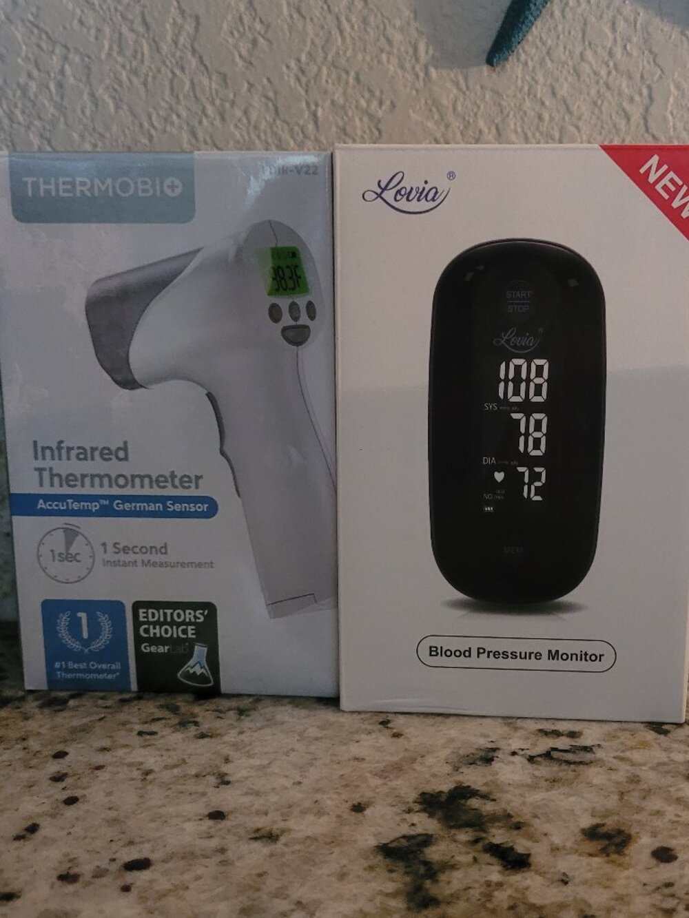 Ships Free-Blood Pressure Monitor/One Piece&New Sealed Infrared Thermometer